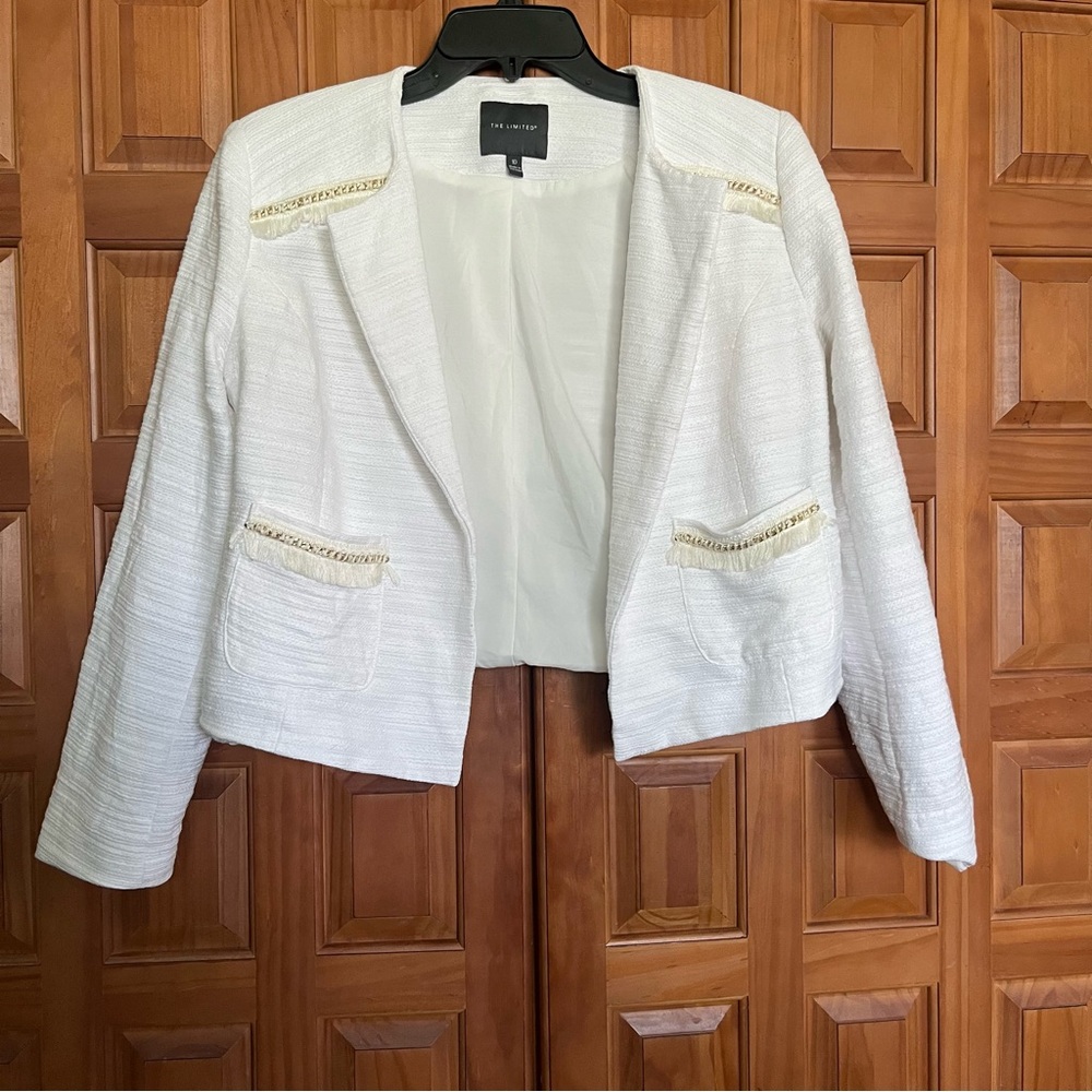 NWOT The Limited White Blazer Professional Suit Jacket Size 10!